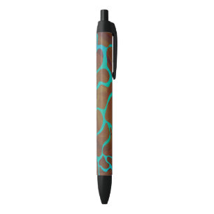 Giraffe Brown und aquamariner Druck Kugelschreiber