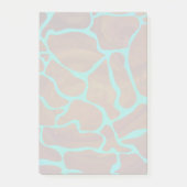 Giraffe Brown und aquamariner Druck Post-it Klebezettel (Vorderseite)