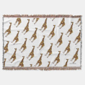 Giraffe Brown und Gelbe Silhouette Decke (Vorderseite)