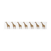 Giraffe Brown und Gelbe Silhouette Einladungsbanderole (Flach)