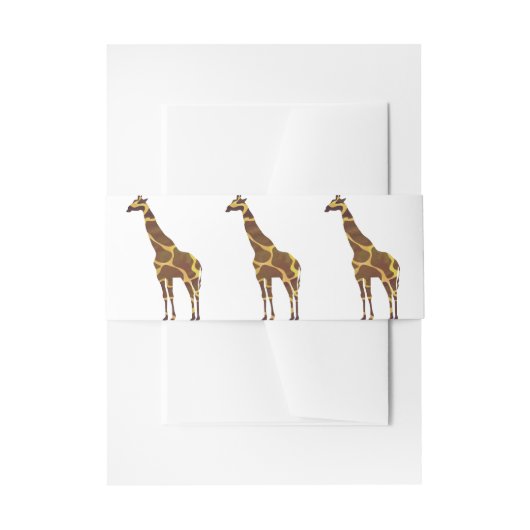 Giraffe Brown und Gelbe Silhouette Einladungsbanderole (Vorderseite Beispiel)