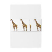 Giraffe Brown und Gelbe Silhouette Einladungsbanderole (Rückseitenbeispiel)