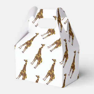 Giraffe Brown und Gelbe Silhouette Geschenkschachtel
