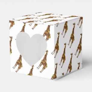 Giraffe Brown und Gelbe Silhouette Geschenkschachtel