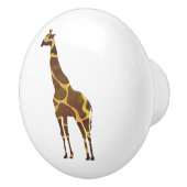 Giraffe Brown und Gelbe Silhouette Keramikknauf (Rechts)