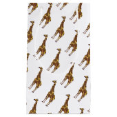Giraffe Brown und Gelbe Silhouette Kleine Geschenktüte (Vorderseite)