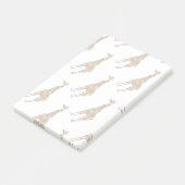 Giraffe Brown und Gelbe Silhouette Post-it Klebezettel (angewinkelt)