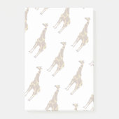Giraffe Brown und Gelbe Silhouette Post-it Klebezettel (Vorderseite)