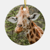 Giraffe Browsing Keramik Ornament (Vorne)