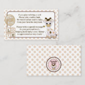 Giraffe Buchanfragen anstelle einer Karte 100pk (Vorne/Hinten)