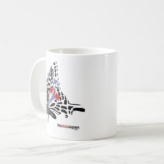 Giraffe&Butterfly Tasse キリンと蝶のマグカップ (Vorderseite Links)