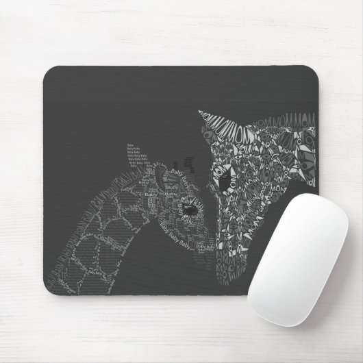 Giraffe Calligram Mousepad (Mit Mouse)