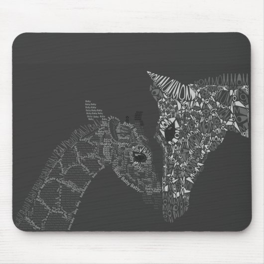 Giraffe Calligram Mousepad (Vorne)