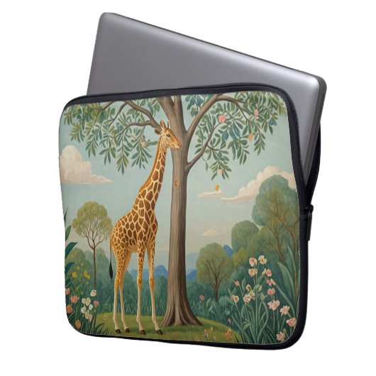 Giraffe-Canopy Laptopschutzhülle (Vorderseite Links)