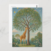 Giraffe-Canopy Postkarte (Vorne/Hinten)