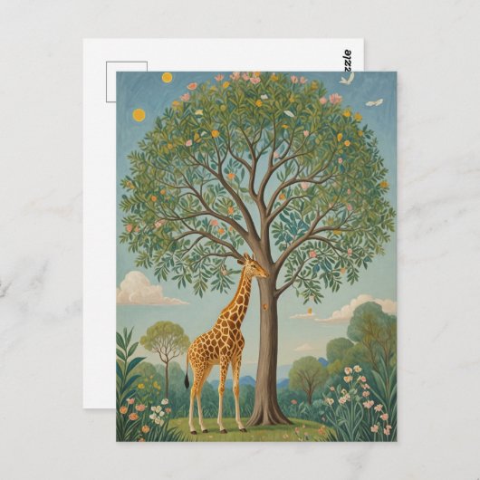Giraffe-Canopy Postkarte (Vorne/Hinten)