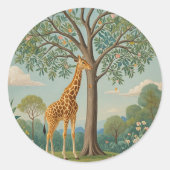 Giraffe-Canopy Runder Aufkleber (Vorderseite)