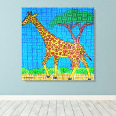 Giraffe - Canvas Print Leinwanddruck (Insitu (Holzboden))