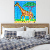 Giraffe - Canvas Print Leinwanddruck (Insitu (Schlafzimmer))