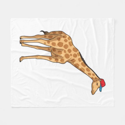Giraffe Cap Fleecedecke (Vorderseite (Horizontal))