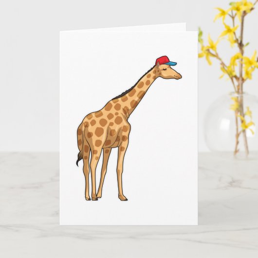 Giraffe Cap Karte (Gelbe Blume)