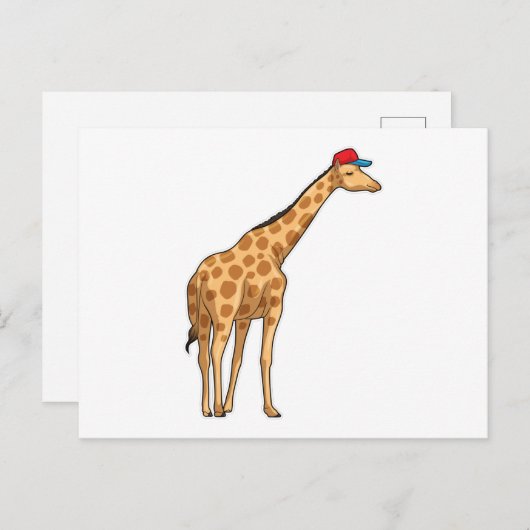Giraffe Cap Postkarte (Vorne/Hinten)