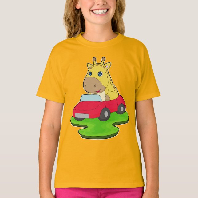 Giraffe Car T-Shirt (Vorderseite)