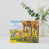 Giraffe-Cartoon für Kinder Postkarte (Stehend Vorderseite)