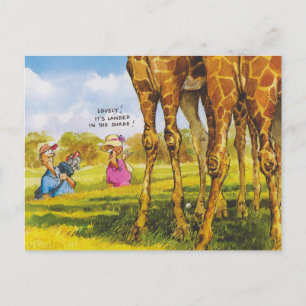 Giraffe-Cartoon für Kinder Postkarte