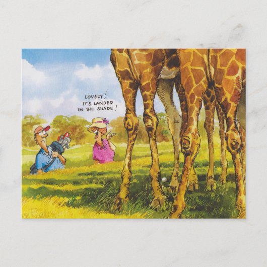 Giraffe-Cartoon für Kinder Postkarte (Vorderseite)