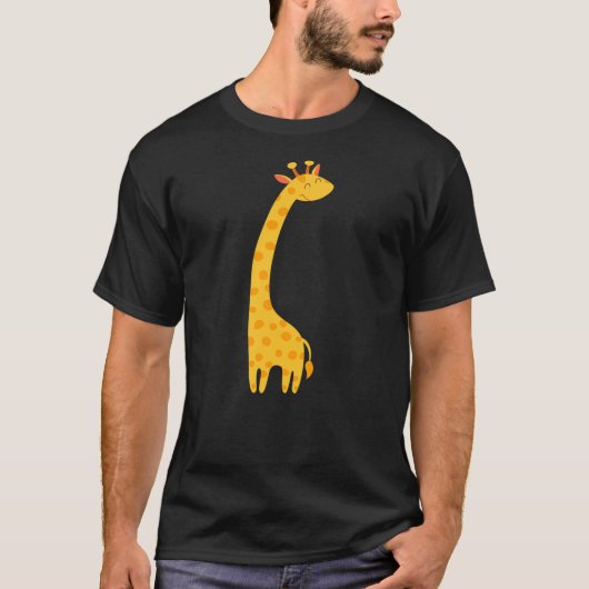 Giraffe Cartoon Illustration Animal Men Women Boys T-Shirt (Vorderseite)