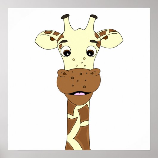 Giraffe-Cartoon-Kinderposter Poster (Vorne)
