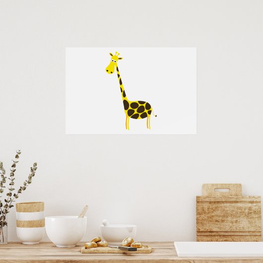 Giraffe Cartoon Poster (Küche)