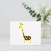 Giraffe Cartoon Postkarte (Stehend Vorderseite)
