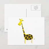 Giraffe Cartoon Postkarte (Vorne/Hinten)