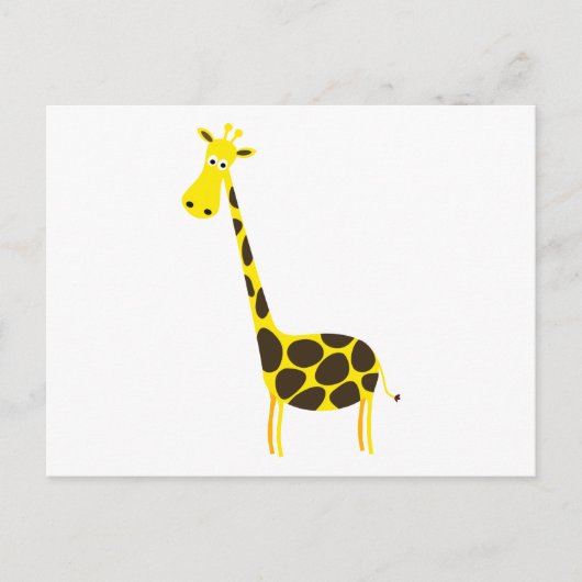 Giraffe Cartoon Postkarte (Vorderseite)