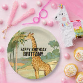 Giraffe Children's Birthday Pappteller (Party)