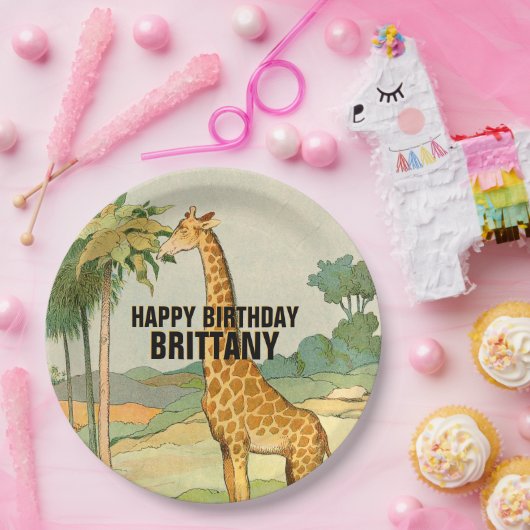 Giraffe Children's Birthday Pappteller (Party)