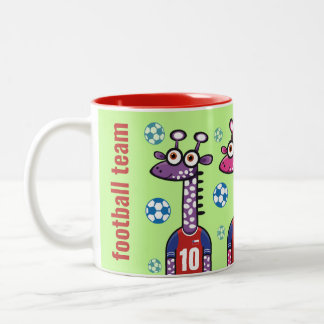 Giraffe chilean football zweifarbige tasse