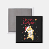 Giraffe Christmas Giraffen Winter Animals Magnet (Vorderseite/Rückseite)