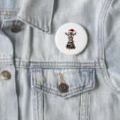 Giraffe Christmas Hat Xmas Button (Beispiel)