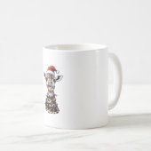 Giraffe Christmas Hat Xmas Kaffeetasse (VorderseiteRechts)