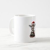 Giraffe Christmas Hat Xmas Kaffeetasse (Vorderseite Links)