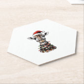Giraffe Christmas Hat Xmas Untersetzer (angewinkelt)