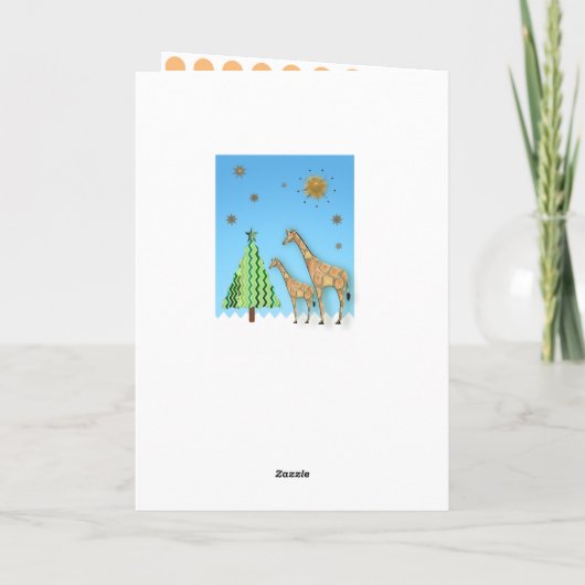 GIRAFFE CHRISTMAS KARTE (Rückseite)