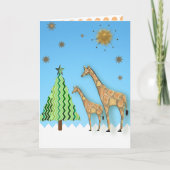 GIRAFFE CHRISTMAS KARTE (Vorderseite)