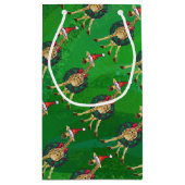 Giraffe Christmas Small Geschenktasche Kleine Geschenktüte (Rückseite)