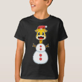 Giraffe Christmas Snowman T-Shirt (Vorderseite)
