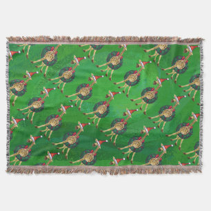 Giraffe Christmas Throw Blanket Decke
