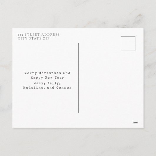 Giraffe Christmas Tree Feiertagspostkarte (Rückseite)